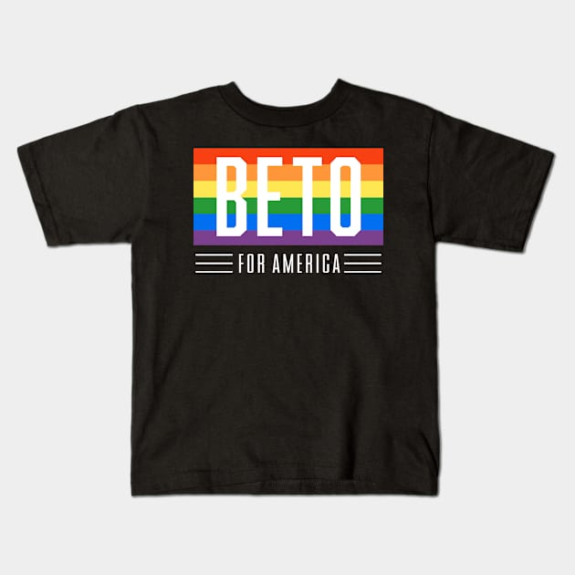 LGBTQ Beto O'Rourke For Texas 2024 | Beto For America | Beto Orourke 2022 Texas Governor | LGBT Gay Pride T-Shirt Kids T-Shirt by BlueWaveTshirts